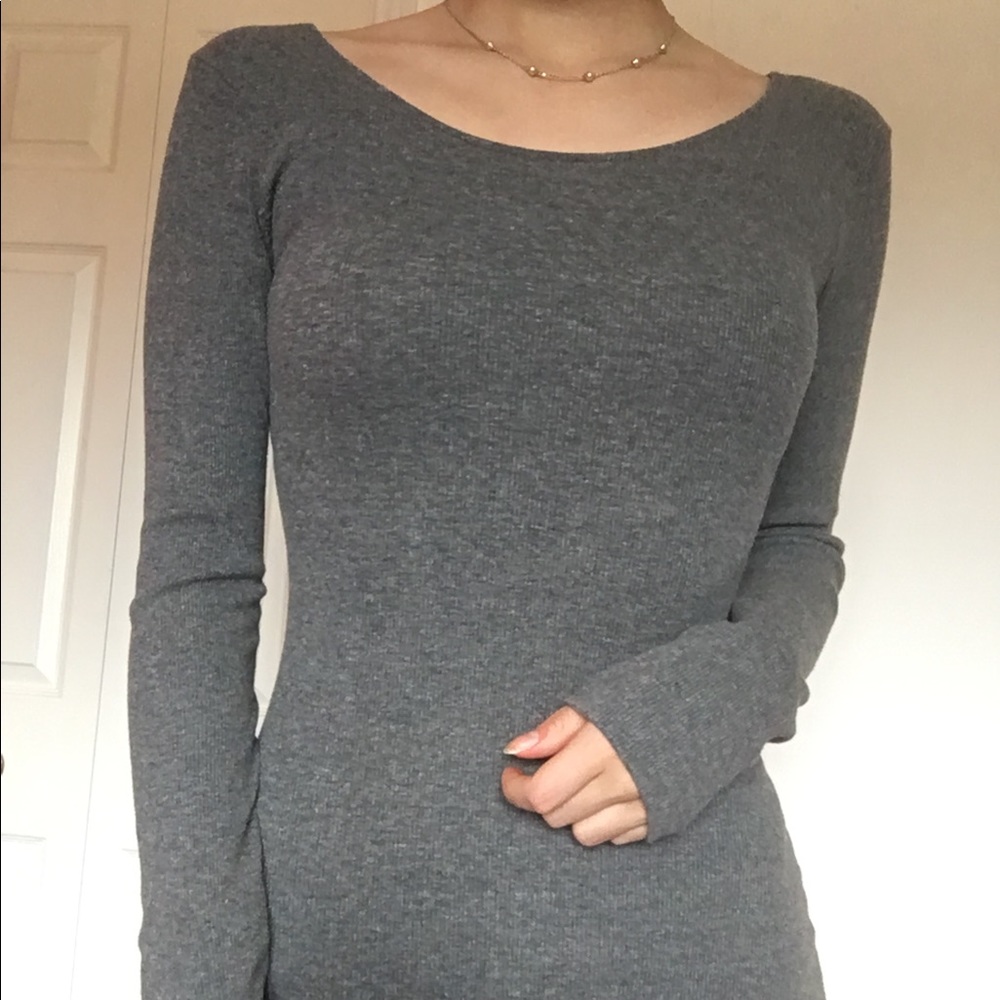 3/$15 Grey back wrap dress